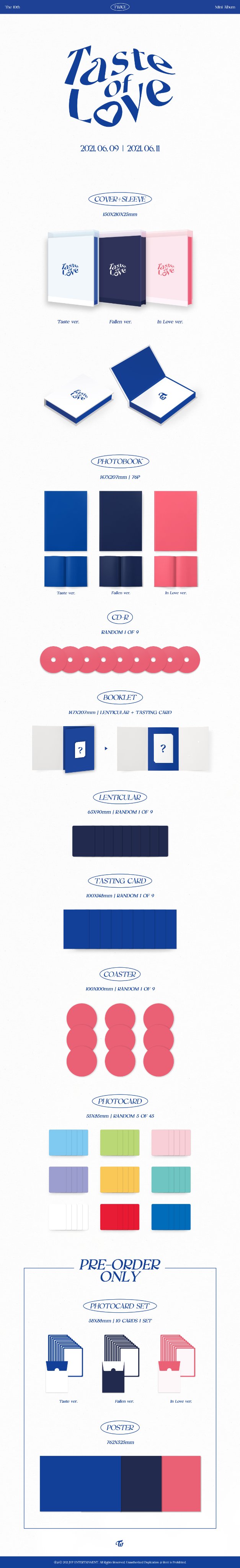 Jypnation Twice The 10th Mini Album Lt Taste Of Love Gt Album Preview Release On 06 09 06 11 Worldwide Us Digital Amp Physical Pre Order Starts 05 10 10am Kst 05 09 9pm Est 6pm Pst