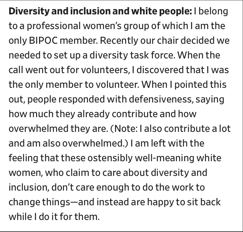 I mean, come on! The problem is so big that you can't imagine doing anything to change it, yet you can't volunteer to sit on a committee? Of course you can! You can sit on that committee and be the most invested person there. You can annoy people with your energy.