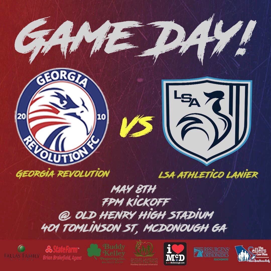 Ga_Revolution's tweet photo. It’s Game Day! Kick-off against @LSA_Athletico is at 7pm! Tickets are still available here: https://t.co/6BMGdTb1R3 https://t.co/CkeS00rXGh