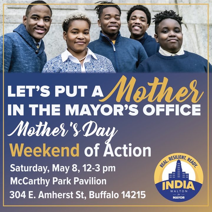 Indiawaltonbflo's tweet photo. Rally today in McCarthy Park! Then we'll hit doors on the surrounding streets! Let's put a mother in the mayor's office for the first time in Buffalo's history!
@WorkingFamilies @NYWFP @PplsAction @DemSocialists @BuffaloDSA
#RealResilientReady #AllIn2021 #InWithIndia #Buffalo https://t.co/DnecMhYeHl