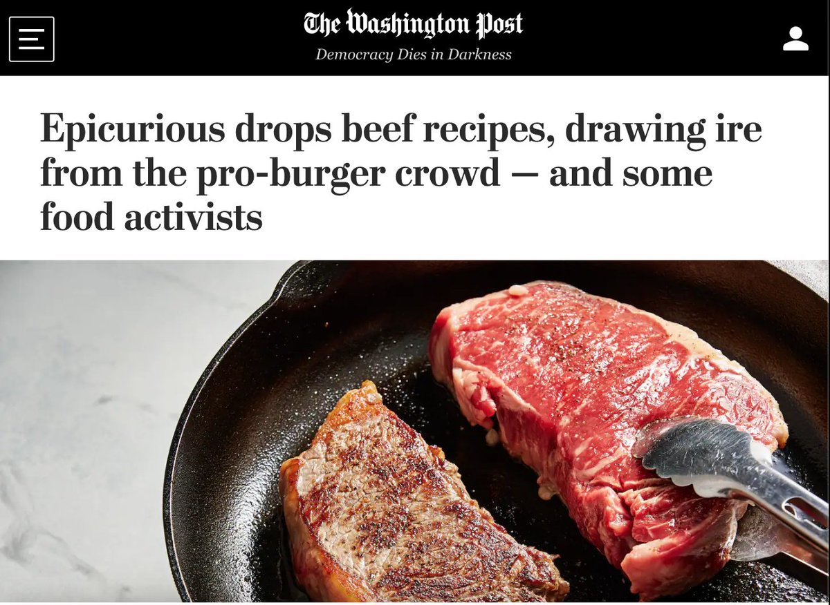 Meat recipes, traditional recipes that connect you to your heritage and your culture and your ancestors, will first be stigmatized, and then erased