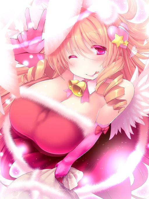 #縦長サムネ対応したからお気に入り画像載せてみる これはクリスマスの日のうさんたさんと彼女に追われて逃げ回っていた狐娘ちゃんの絵( 