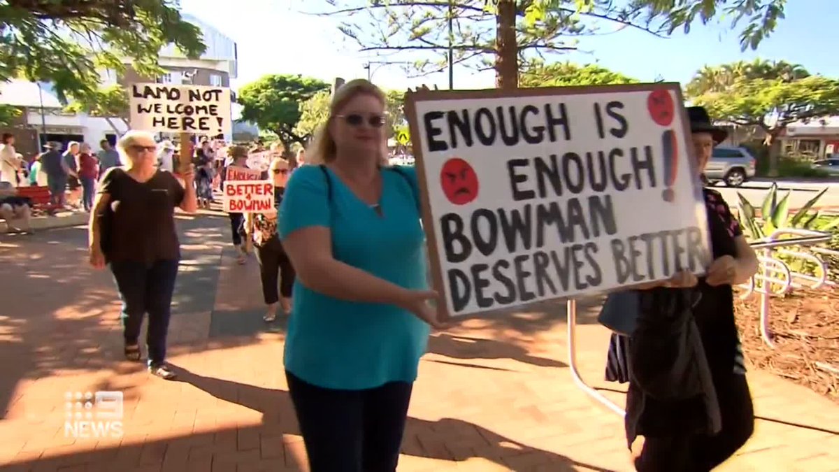 They marched in numbers to demand Prime Minster Scott Morrison immediately axe Andrew Laming. 9News