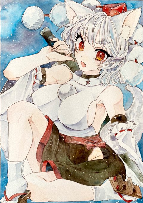 あややと椛完成〜!!一番好きなペアです😊
#東方Project #アナログイラスト 