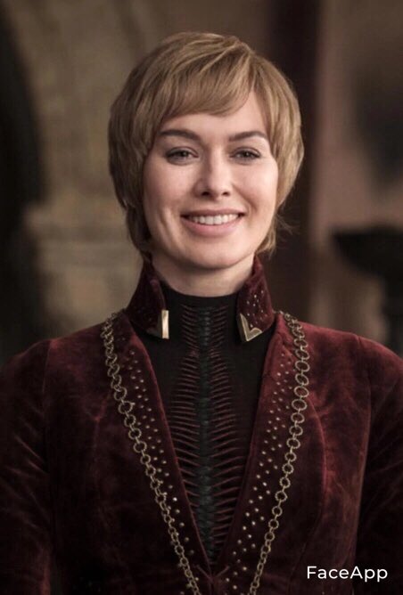 thread of game of thrones characters smiling using faceapp