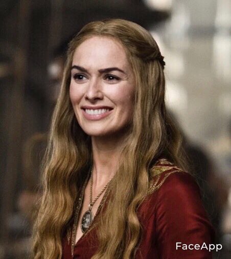 thread of game of thrones characters smiling using faceapp