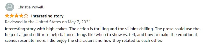 EllieJayWrites's tweet photo. Woke up to a new #review on #book one of #TheSecretsSeries! Made my day to get a new review and I really appreciate all of the praise and advice expressed here. Good to know that my characters are great! And yes, when I have the budget for one, an editor is up there on my list. https://t.co/SQ5YTOfasH