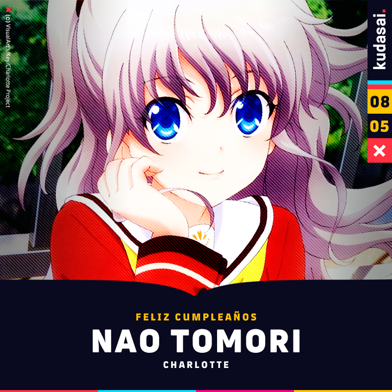 El 8 de mayo celebramos el cumpleaños de Nao Tomori, la protagonista femenina del anime original de Jun Maeda, "Charlotte". #シャーロット