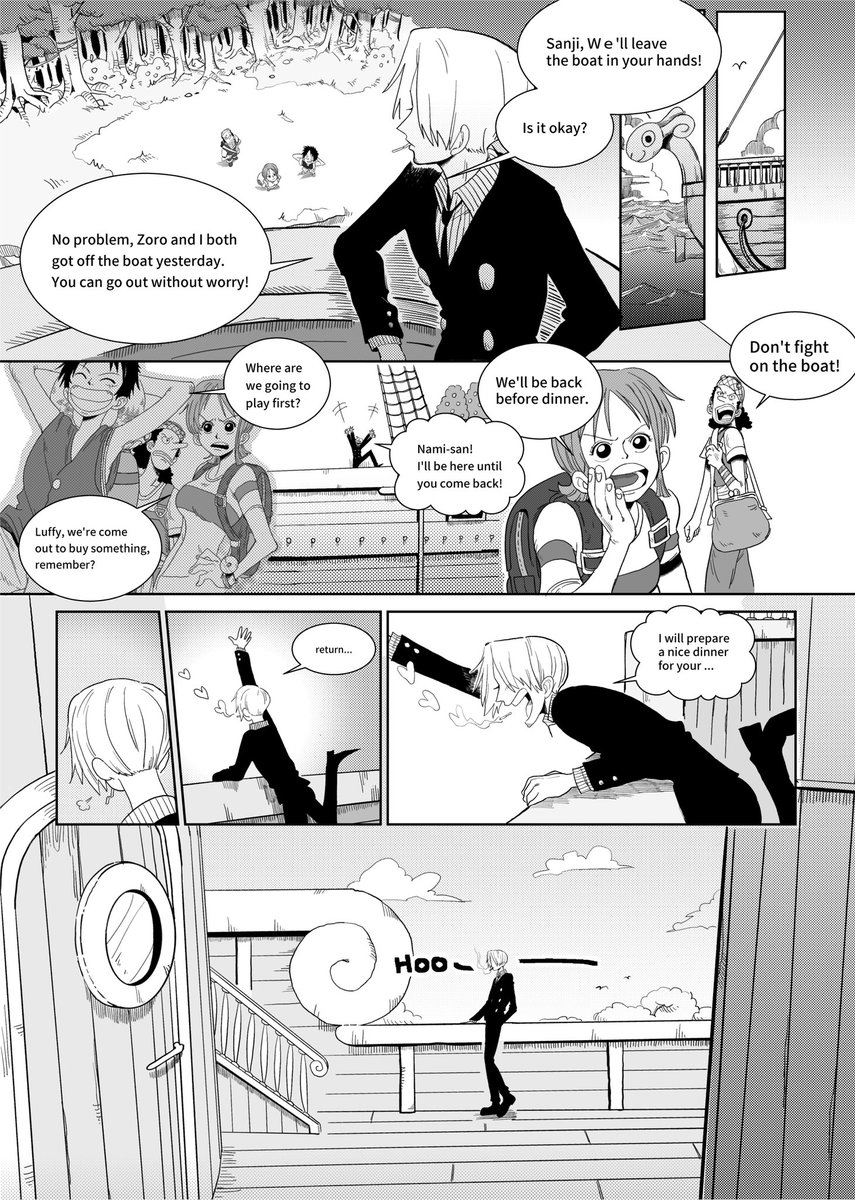 (The Meal and The Deal)
Pages 04~06

Reading Direction- right to left ⬅️
zoom in to read🔎

#ゾロサン 
#zosan 