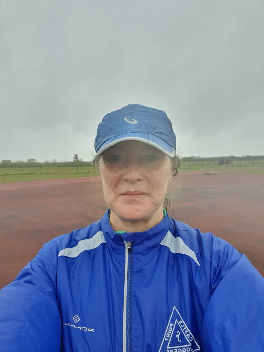 MerleJS's tweet photo. Training session this morning at local track...bleak, wet and very windy but did it #runcpj #merceractive https://t.co/IMFF0kXMlN