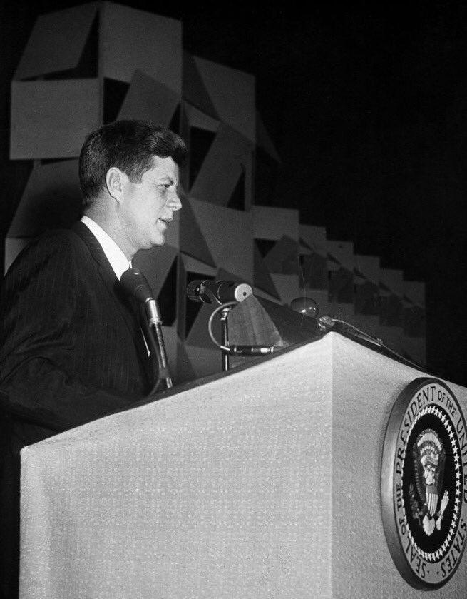 President Kennedy in his talk to the nation’s commercial broadcasters at the NAB convention: “The essence of free communication must be that our failures as well as our successes will be broadcast around the world. And therefore we take double pride in our successes.” 4/4
