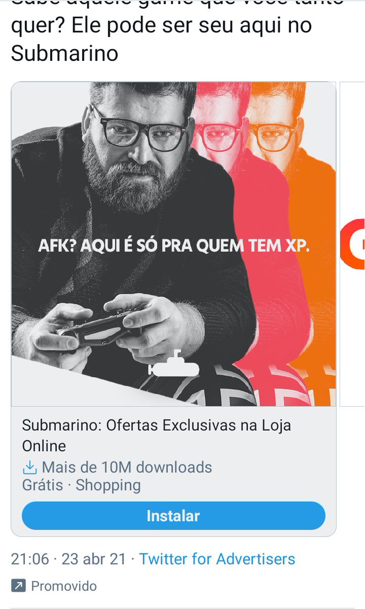 AcidentePor's tweet photo. Por que a Submarino está fazendo propaganda com o Ernesto Araújo? https://t.co/QVzTqHTixD