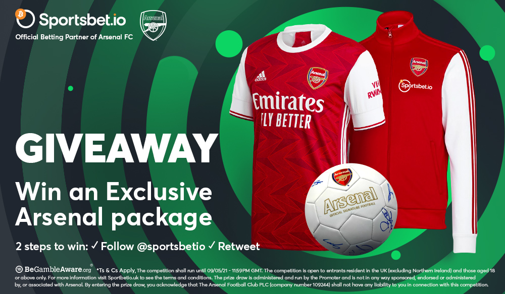 Sportsbetio's tweet photo. Here's your chance to win an Exclusive @Arsenal package! 🎁

How to win? 🤔
Follow @Sportsbetio ✅
Retweet ✅

📝 1 random winner will be announced on 10/05

⚠️ T&amp;C Apply

#ArsenalFC #Gunners #Giveaway #Package #Win https://t.co/yktLeoJU2i
