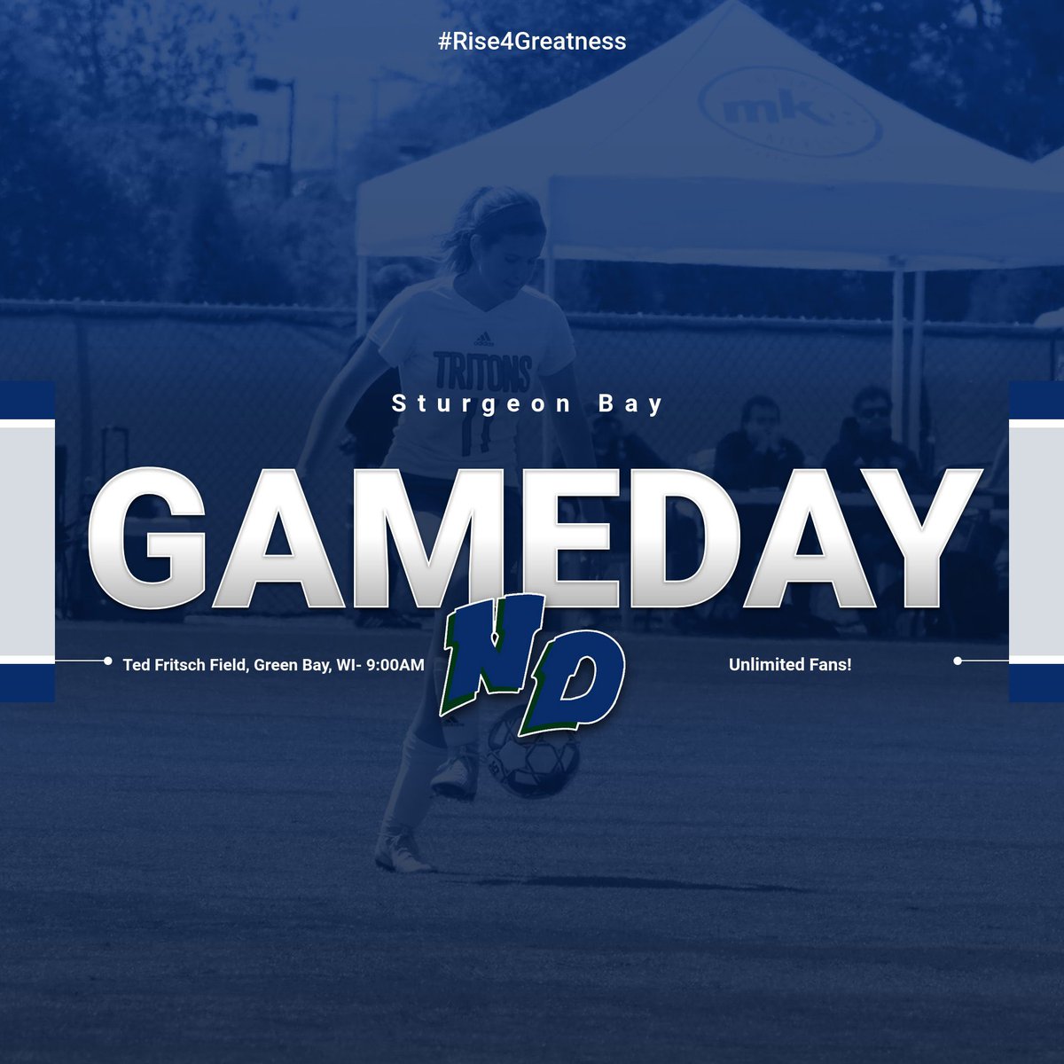 NDATritonSoccer's tweet photo. Tritons try to go 2-0 on the season this morning. Come support your favorite team! #Rise4Greatness https://t.co/t0cPlLZLuM