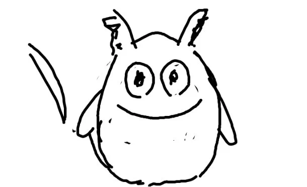 弟がうろ覚えで描いたトトロをご覧ください。 