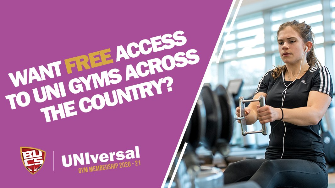 As a staff or student member of a UNIversal gym you now have access to multiple gyms around the country. Purchase a monthly, term time or annual peak gym membership with us and receive your BUCS UNIversal membership card, included as standard when you join. Get in touch!