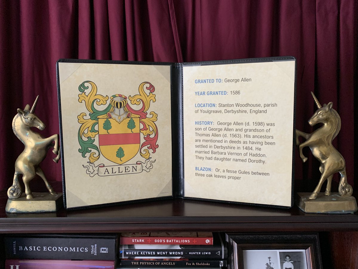 RHeraldry's tweet image. etsy.com/listing/101522…

Stanton Woodhouse, parish of Youlgreave, #Derbyshire, England. George Allen (d. 1598) was son of George #Allen and grandson of Thomas Allen. His #ancestors are mentioned in deeds as having been settled in Derbyshire in 1484. 

#allen #heraldry #ancestry