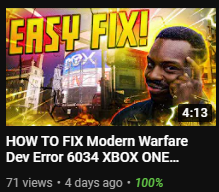 ImMonkeyReal's tweet photo. LETS FUCKING GO!
The views on this after just 4 days!!
#deverror6034 #modernwarfare #easyfix
Don't worry @InfinityWard I'll do your job for you guys ππ https://t.co/WA6tCxU9Tl