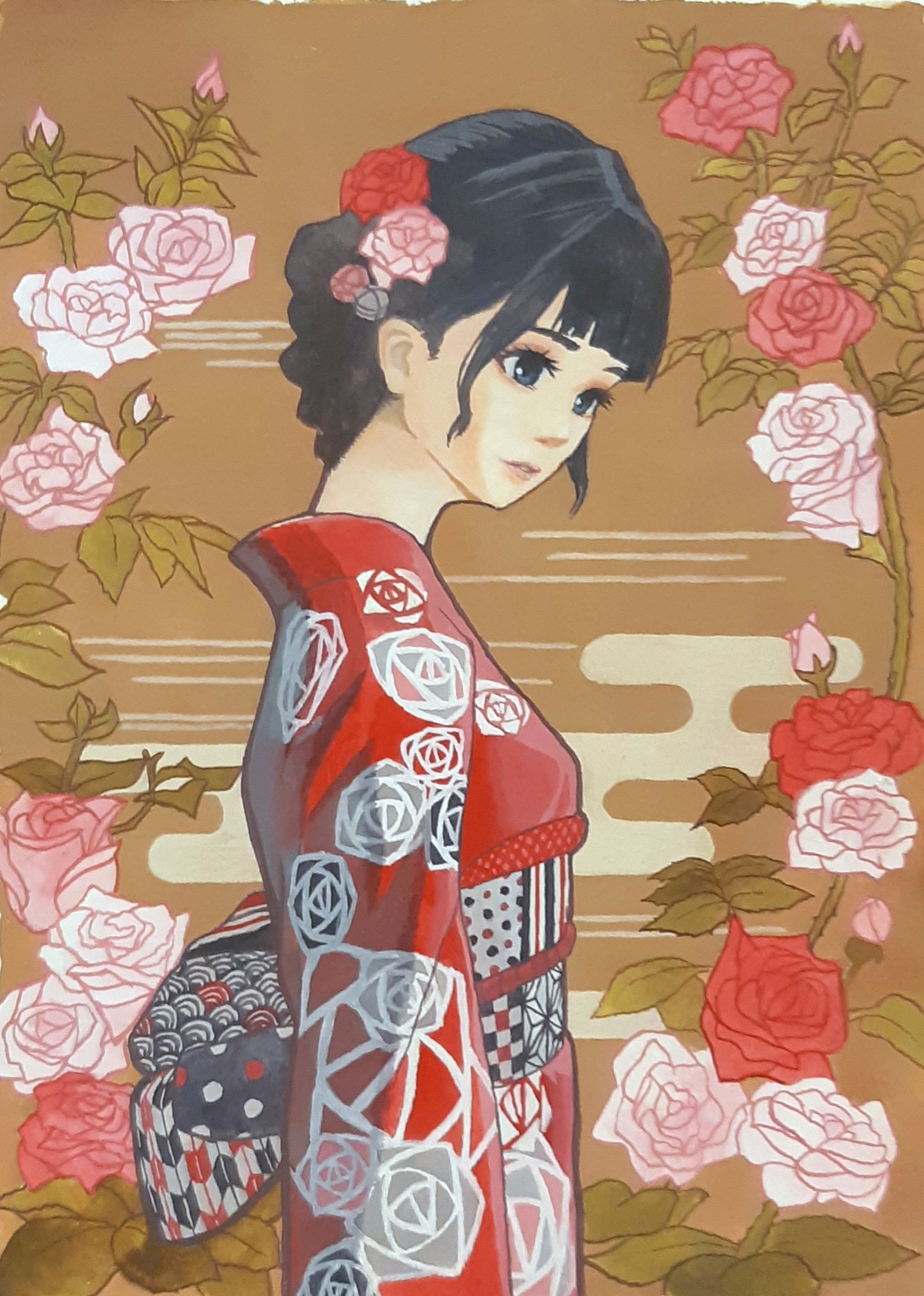 らい 不透明水彩仕上げ デジタルみたいになった 水彩画 不透明水彩 イラスト アナログ画 アナログ絵 T Co R6dhgilh33 Twitter