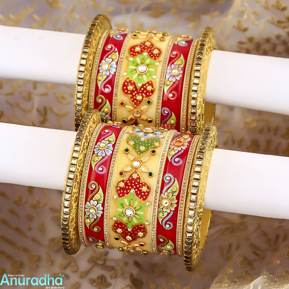 AnuradhaArts's tweet photo. 😍Multi Colour Adorable Pair of Rajasthani Pattern Chuda Set for Women @ Just Rs. 2100/- 🤑 Hurry Up! Shop Now:https://t.co/kuO1dWU7vA
-
-
-
#chuda #designerchuda #fancychuda #chudaforbridal #chudaonline #chudadesign #fashionjewellery #cudaonline #anuradhaartjewellery https://t.co/Otx2kfGH1C