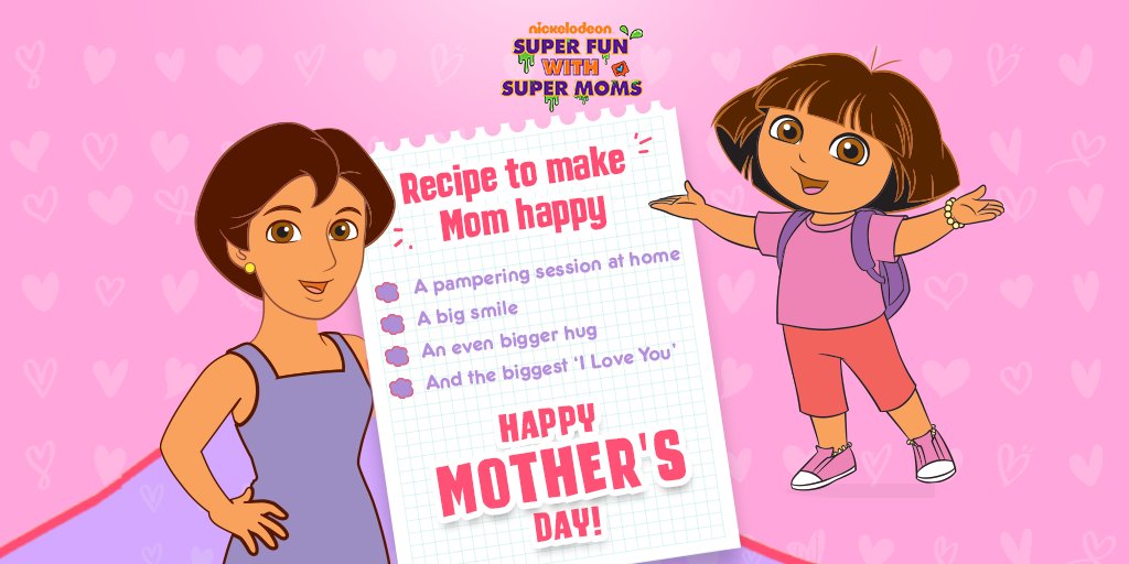 NickJrIndia's tweet photo. Happy Mother's Day to all the lovely mommies β€οΈ
PS: Share your pictures/stories of your Super Fun times with your SUPER MOM.
*T&C Applied: https://t.co/SDR5B83K5V
#SuperFunWithSuperMoms #StayHomeStaySafe #HomeOKPlease #MothersDay #HappyMothersDay https://t.co/rKiSbOcOvL