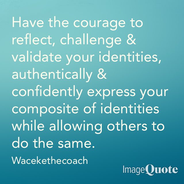 coachwaceke's tweet photo. We are a composite of identities..#expressingmyself..#authenticity..#diversity..#inclusion..#belonging..#acceptance..#tolerance https://t.co/aOwBEtomXN