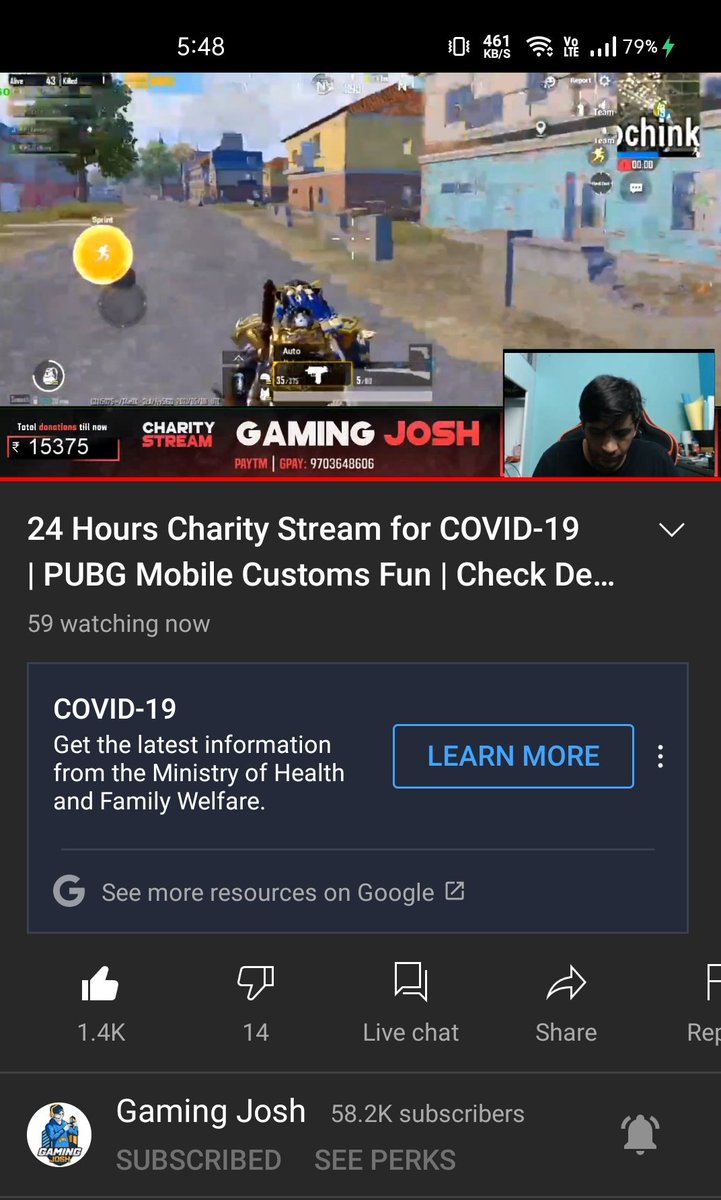 Hello <a href="/SonuSood/">sonu sood</a> sir this guy's is doing 24 hrs live stream for raising funds for covid relief and he will be donating to <a href="/SoodFoundation/">Sood Charity Foundation</a>