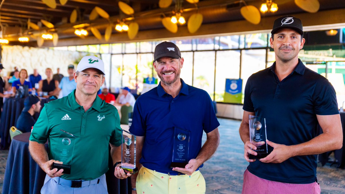 SantiagoCorrada's tweet photo. Yesterday, we closed out National Travel and Tourism Week with our annual Tee-Off For Tourism Golf Tournament with HCHMA. Thanks to all our players, vendors and sponsors for coming out and congratulations to @SportsTampaBay on their first place finish! #NTTW21 #PowerOfTravel https://t.co/jvEeMT4m1G