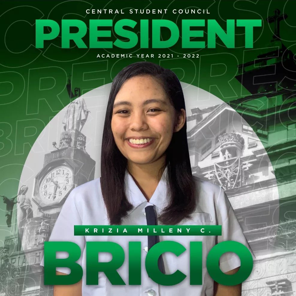 KRIZIA MILLENY BRICIOPresident, Central Student CouncilUniversity of Santo TomasAY: 2021-2022 @kriziamilleny 3/n