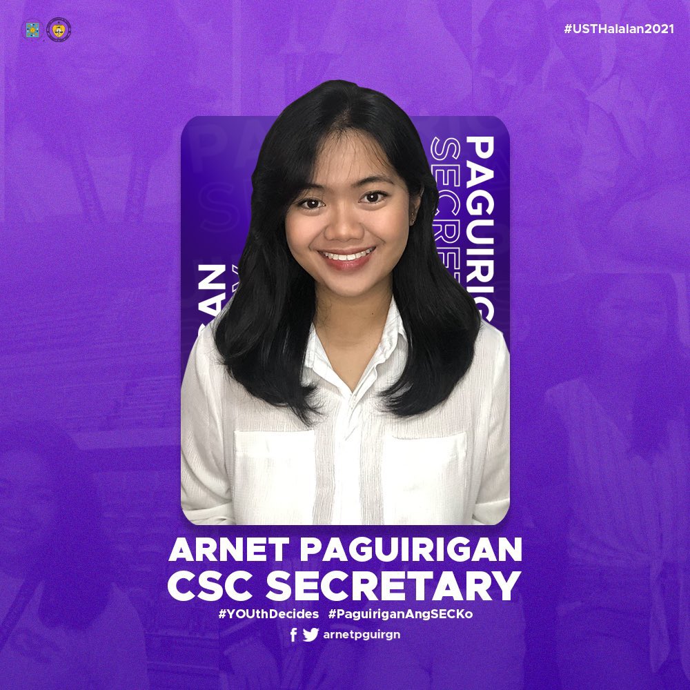 ARNET PAGUIRIGANSecretary, Central Student CouncilUniversity of Santo TomasAY: 2021-2022 @arnetpguirgn 4/n