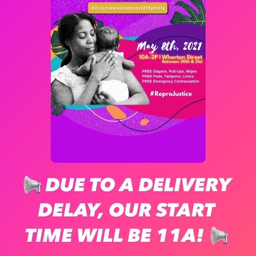 📢 DUE TO A DELIVERY DELAY, OUR START TIME FOR OUR DIAPER, MENSTRUAL PRODUCT AND EMERGENCY CONTRACEPTION DISTRIBUTION WILL BE 11:00AM! PLEASE SPREAD THE WORD. WE APPRECIATE YOUR PATIENCE AND UNDERSTANDING. 📢