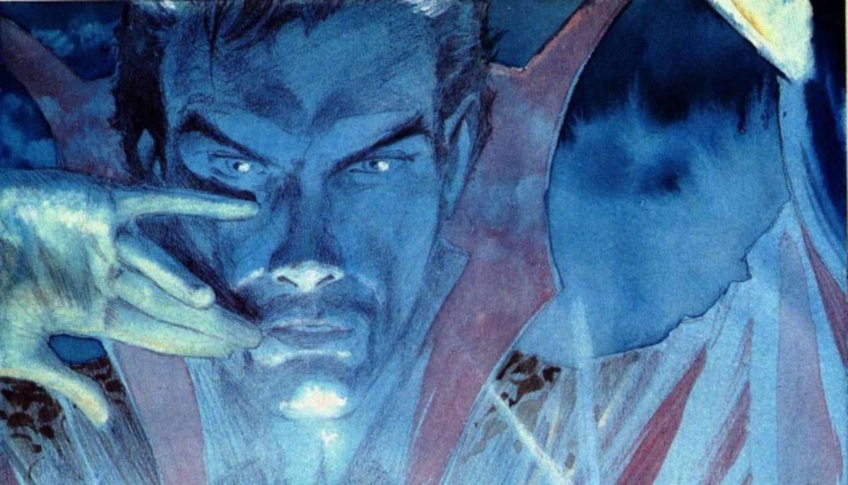 In addition to his famous comics inks, Green is quite accomplished as a painter, a talent he actually showcased in the visually stunning “Dr. Strange: Into Shamballa,” which Green lists as a work that he is most particularly proud of. 9/9