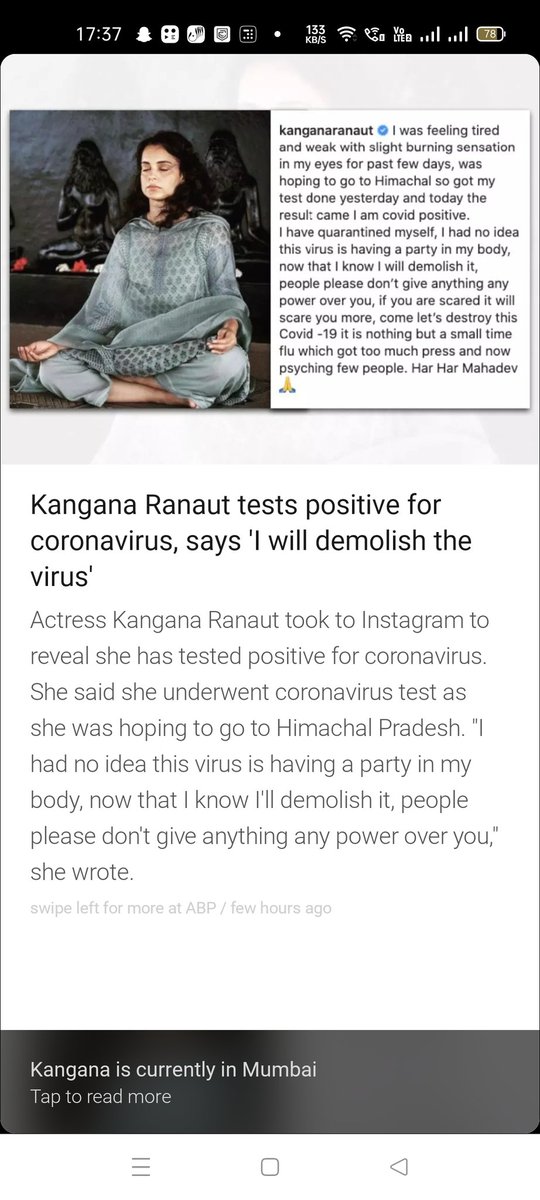 buzz_wik's tweet image. When #COVID19 gets #COVID19 #KanganaVsTwitter #KanganaTeam