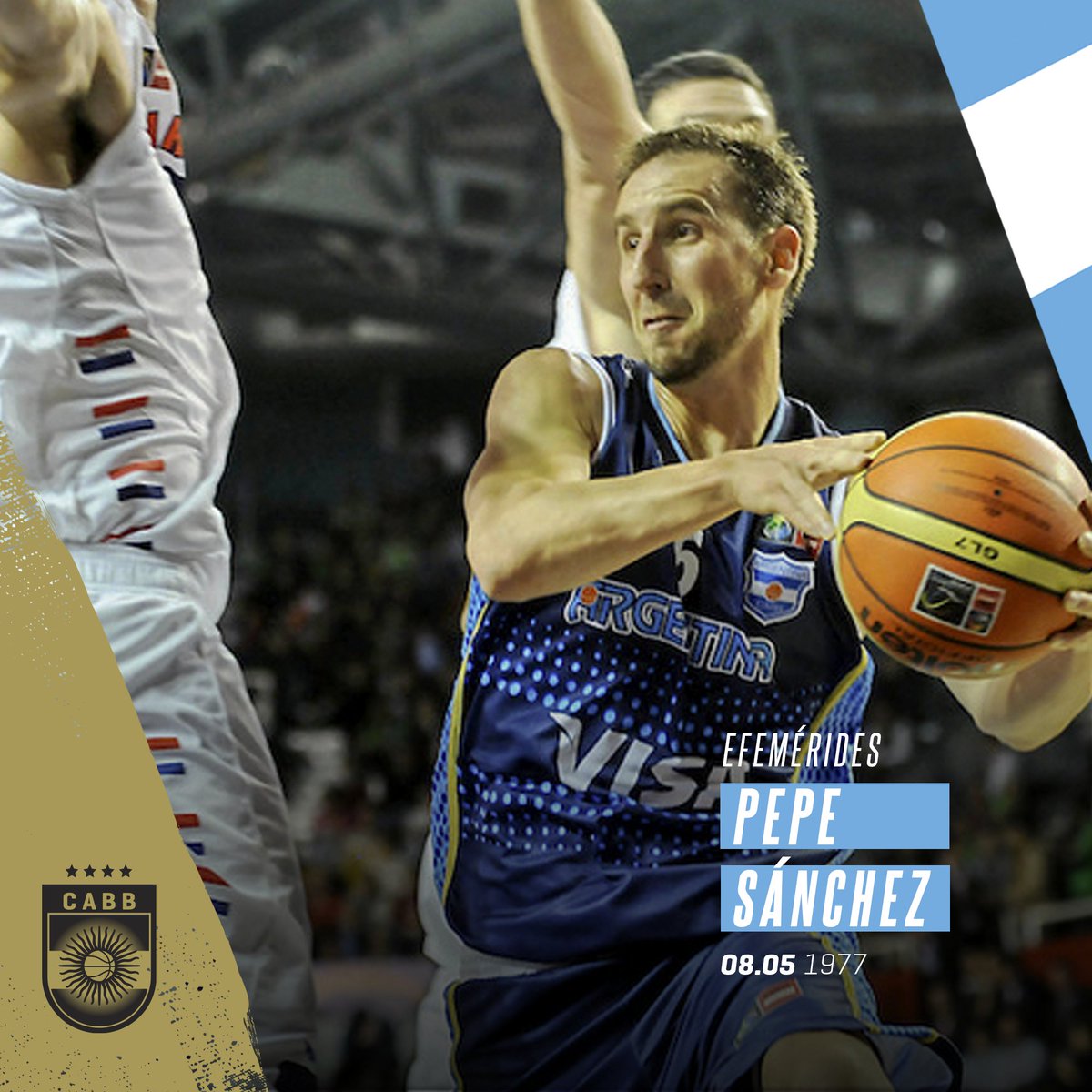 ¡Hoy cumple Juan Ignacio Sánchez! 🙌

Uno de los mejores bases de la historia y el primer argentino en debutar en la NBA. Oro olímpico en 2004. Su primer torneo en la mayor fue en el Mundial 1998.

¡Felicidades, Pepe! 🎂