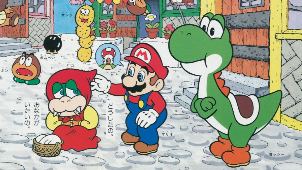 yourdailymario's tweet photo. Mario stopping to help a damsel in distress. C/- Super Mario Chie Asobi Ehon 4: Larry No Itazura https://t.co/h9YJRxGyIk
