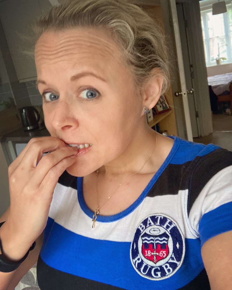 KateLMartin1's tweet photo. Derby Day ready and a bit nervous!!! 
Come On Bath! 🔵⚫️⚪️
#AllezBath #BathvBristol #derbyday #GallagherPrem #BathRuby #BristolBears #SaturdayVibes https://t.co/SImp1EMVpJ