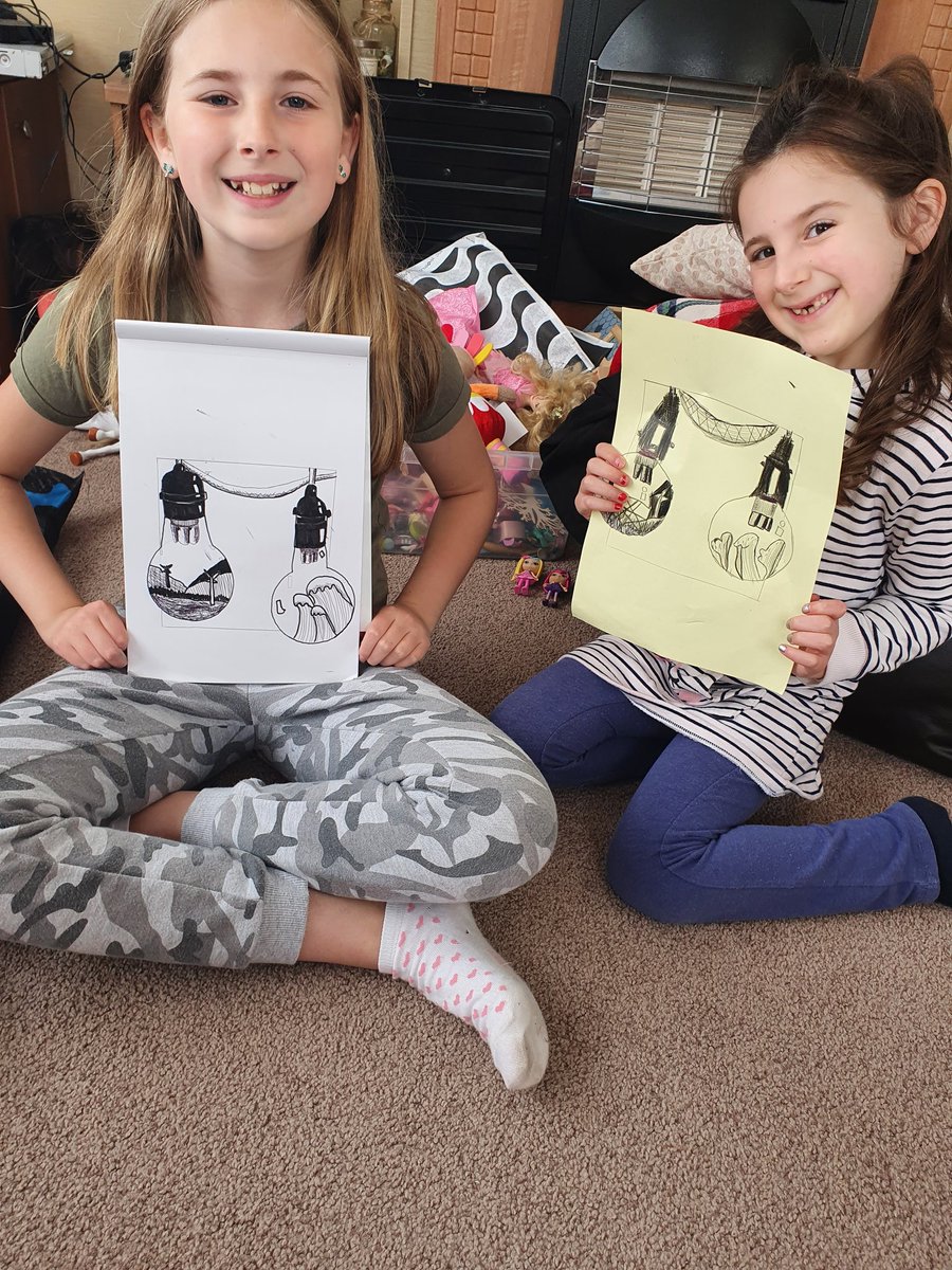 cliodhnaobyrne's tweet image. Fódhla 6 &amp;amp; Caoilfhionn 10 enjoyed their art class learning all about sustainable energy! @BordGaisEnergy #WeekendRewards