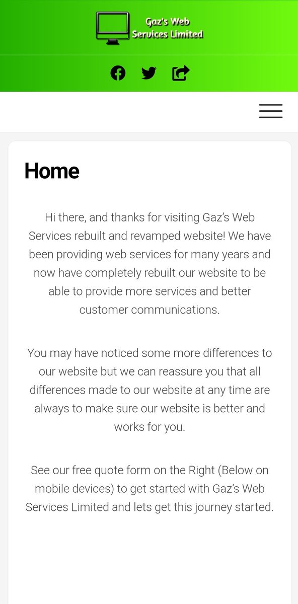 GazsWebServices's tweet photo. The new look of our revamped website on mobile devices, we hope you like this look and you can also see this live by going to https://t.co/Rh4yYBD2Vb https://t.co/A43UQOpPb4