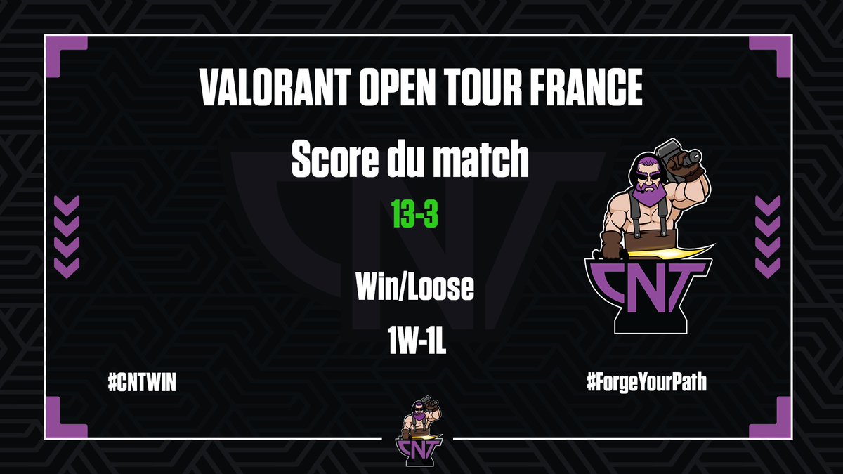 Deuxième match, une toute autre ambiance.

Quand la map est travaillée, ça se passe mieux!

13-3 W

GG WP!

#ForgeYourPath #CNTWIN