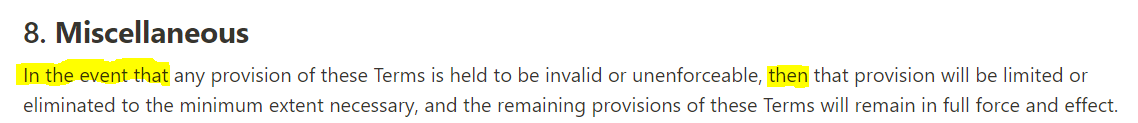 legalwritingpro's tweet photo. Congress should pass a law saying that if you write "in the event that" rather than "if," you lose your right to use "then." https://t.co/XyF2eYG7S1
