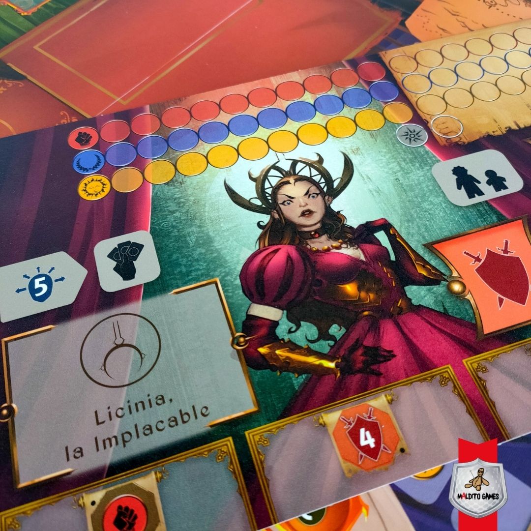 MalditoGamesES's tweet photo. 🔴PENDULUM🔴Licina, la implacable, famosa por su crueldad, hará lo que sea necesario para reclamar el poder.  ¿Con quién jugarás tu próxima partida?

👥1-5 jugadores⏳60-90'🎂+12

#malditogames #juegosdemesa #pendulumgame #boardgames #sandtimer #tabletopgames #bgg #boardgamegeek https://t.co/ZH2blEEAU4