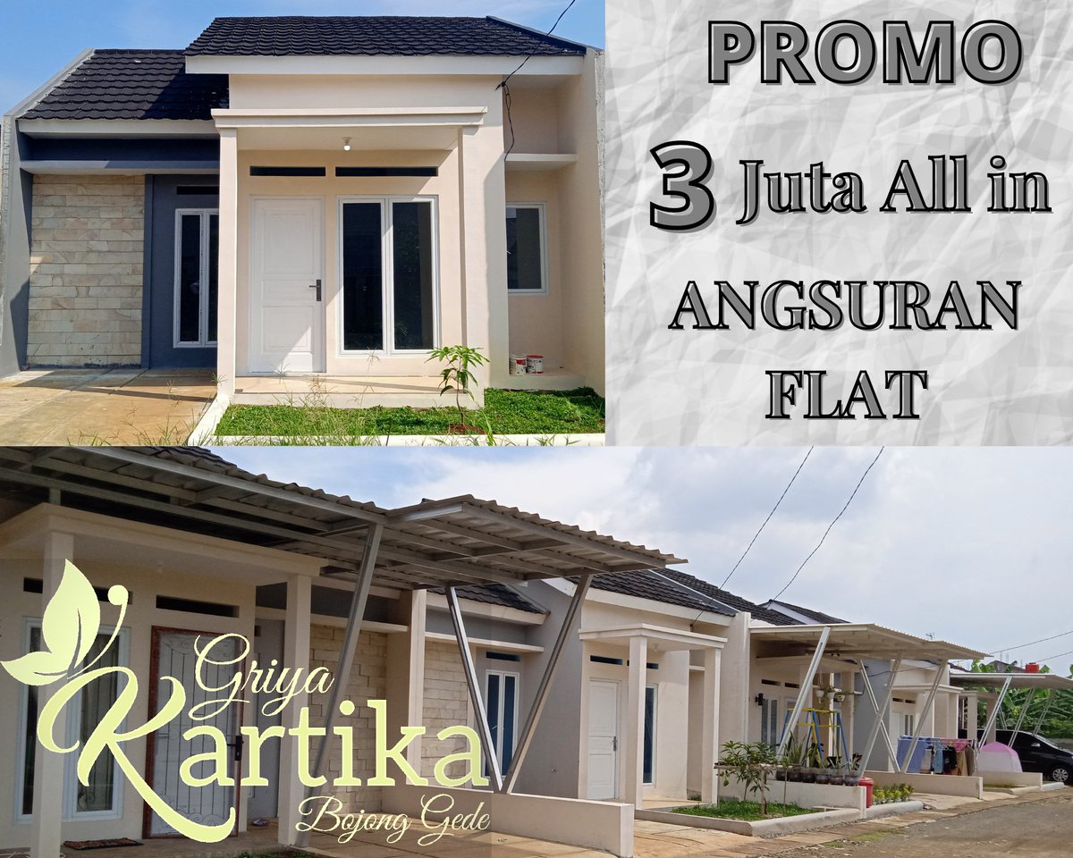 Promo Lebaran Cukup Booking Fee 3 juta All in Free biaya KPR Lokasi 5 menit dari stasiun Bojonggede Bogor..
Hub/wa : 0822-4665-6067
Zaenal