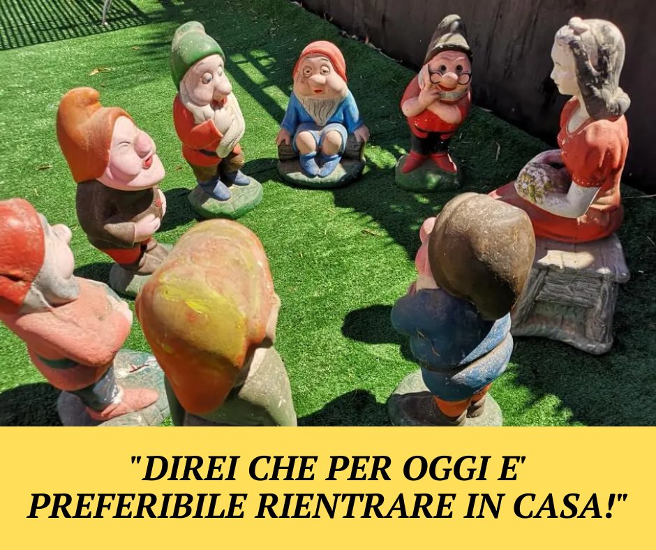 SabMarcMangano's tweet photo. #razzocinese Preoccupazione tra gli gnomi da giardino.. https://t.co/S9XAJjIm0G