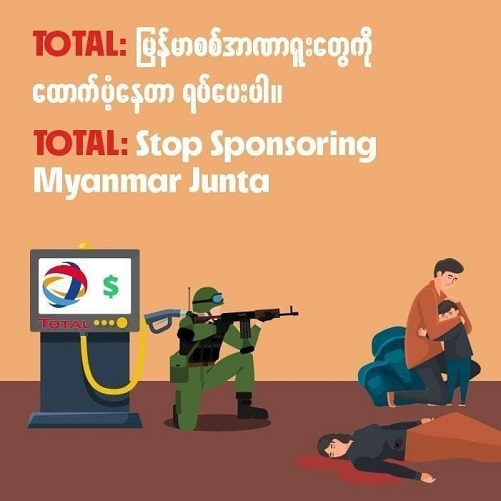 STOP Sponsoring #Myanmar junta
STOP Sponsoring #Myanmar junta
STOP Sponsoring #Myanmar junta
STOP Sponsoring #Myanmar junta
STOP Sponsoring #Myanmar junta
STOP Sponsoring #Myanmar junta

@Total <a href="/PPouyanne/">Patrick Pouyanné</a> <a href="/JESaulnier/">JE Saulnier</a> @TotalFoundation @TotalDirEnergie 
#CrimesAgainstHumanity