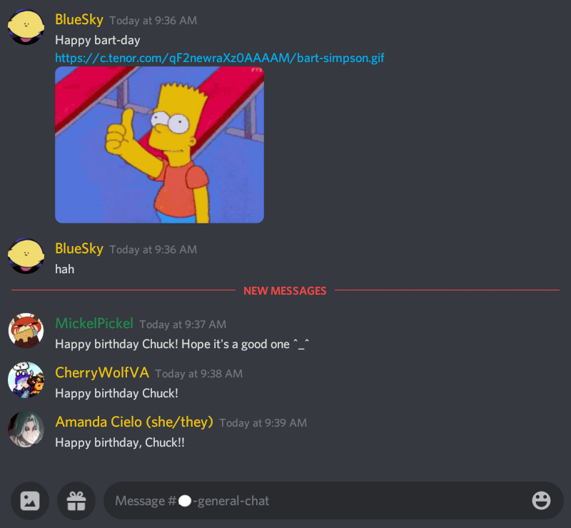 Happy Birthday from all the members on the Discord server~! Wishing you all the best! 