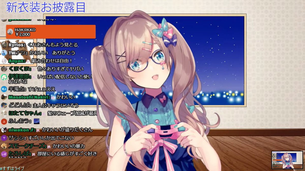 suzuhara lulu 1girl controller holding controller glasses game controller hair ornament hood  illustration images