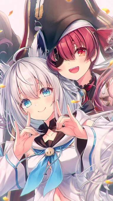 すこだワ1周年とオリ曲おめでとうございます～～!!!!!🎉🎉🎉
#マリンのお宝
#絵フブキ
#すこだワ 