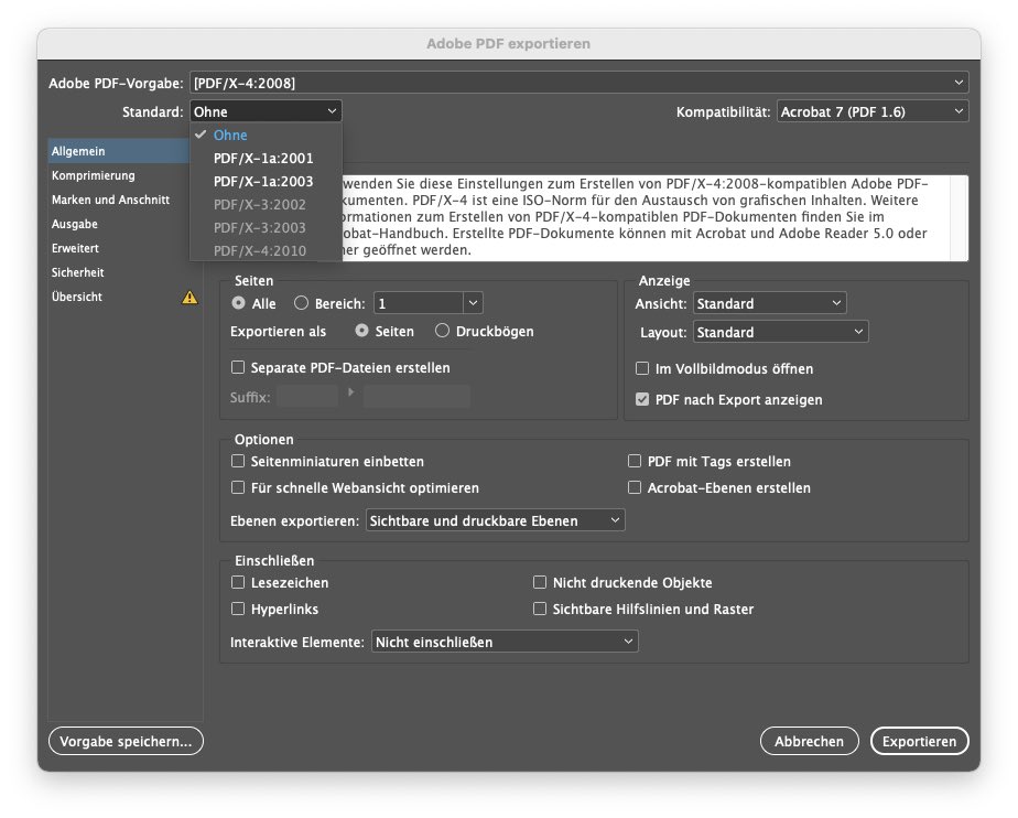 Am I the only one who can’t export or even choose the X4 standard in the current <a href="/InDesign/">Adobe InDesign</a> Verision?
