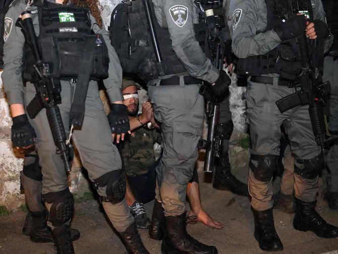 Palestinians stayed at Al Aqsa after prayers to protest against Israeli plans to evict Palestinian families from their homes in the Sheikh Jarrah neighborhood.