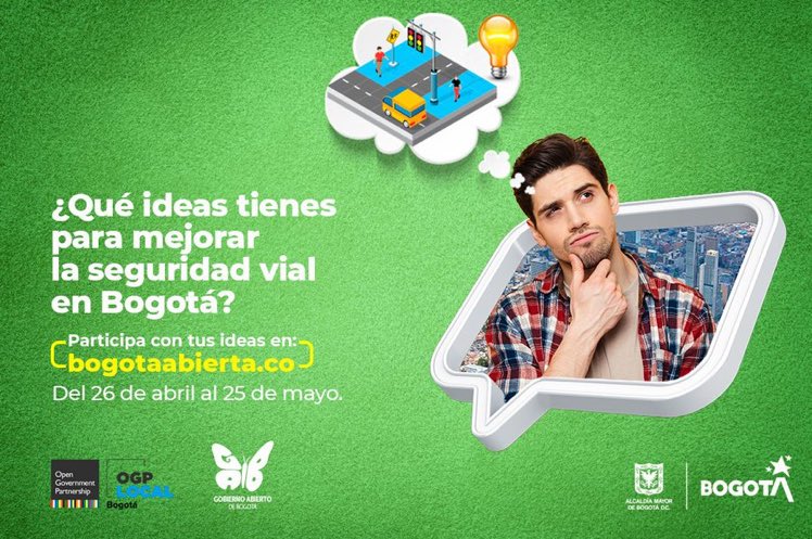 #GobiernoAbiertoDeBogotá | En Bogotá 💛❤️ tenemos un gobierno abierto.

Por eso queremos saber tu opinión ¿Qué ideas tienes para mejorar la seguridad vial en Bogotá? Cuéntanos 👉 bit.ly/3t6SftH